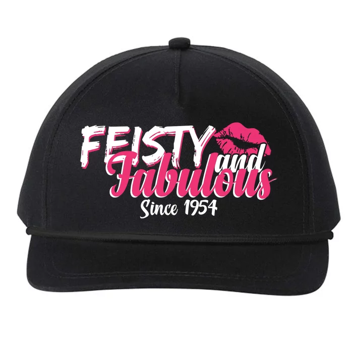 Feisty And Fabulous Since 1954 70th Birthday Snapback Five-Panel Rope Hat