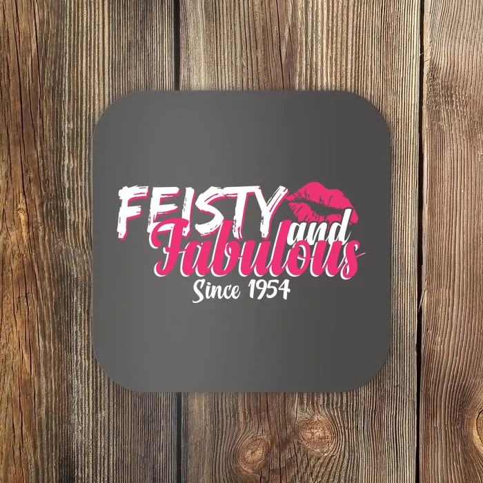 Feisty And Fabulous Since 1954 70th Birthday Coaster