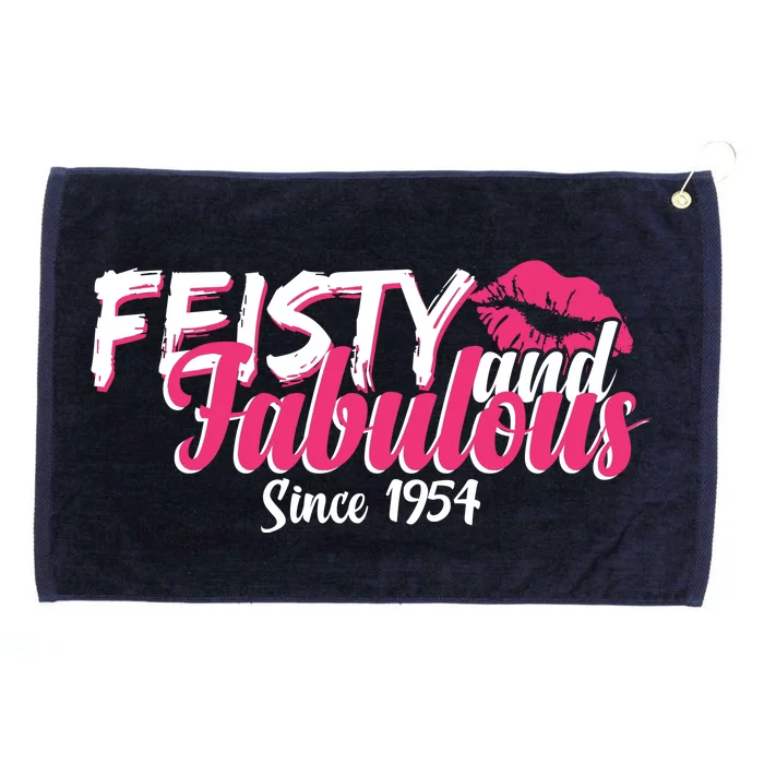 Feisty And Fabulous Since 1954 70th Birthday Grommeted Golf Towel