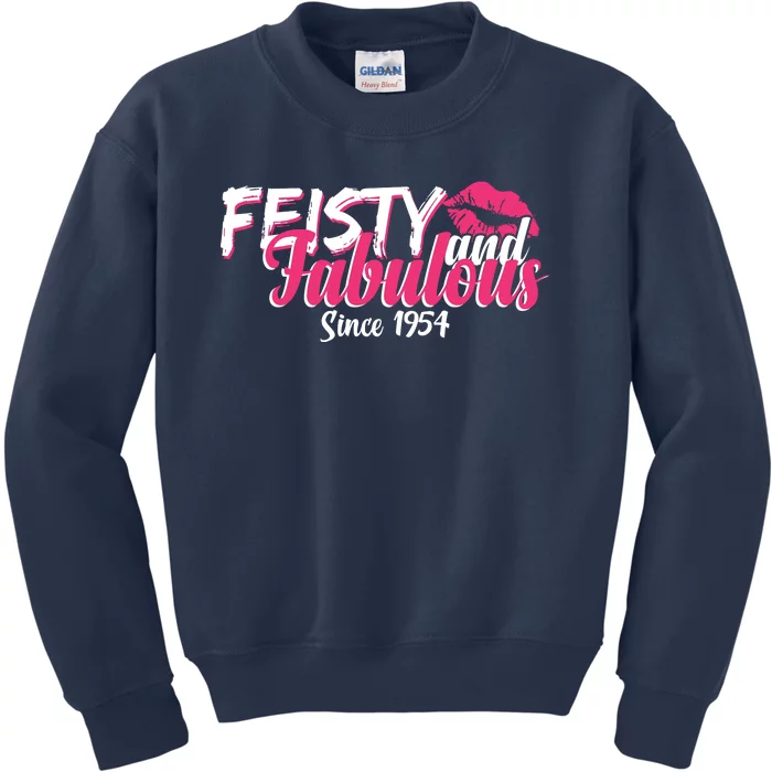 Feisty And Fabulous Since 1954 70th Birthday Kids Sweatshirt