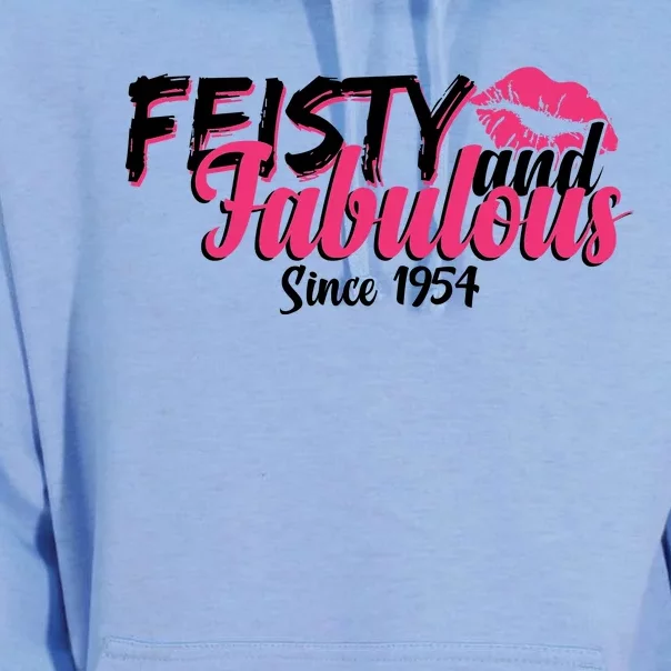 Feisty And Fabulous Since 1954 70th Birthday Unisex Surf Hoodie