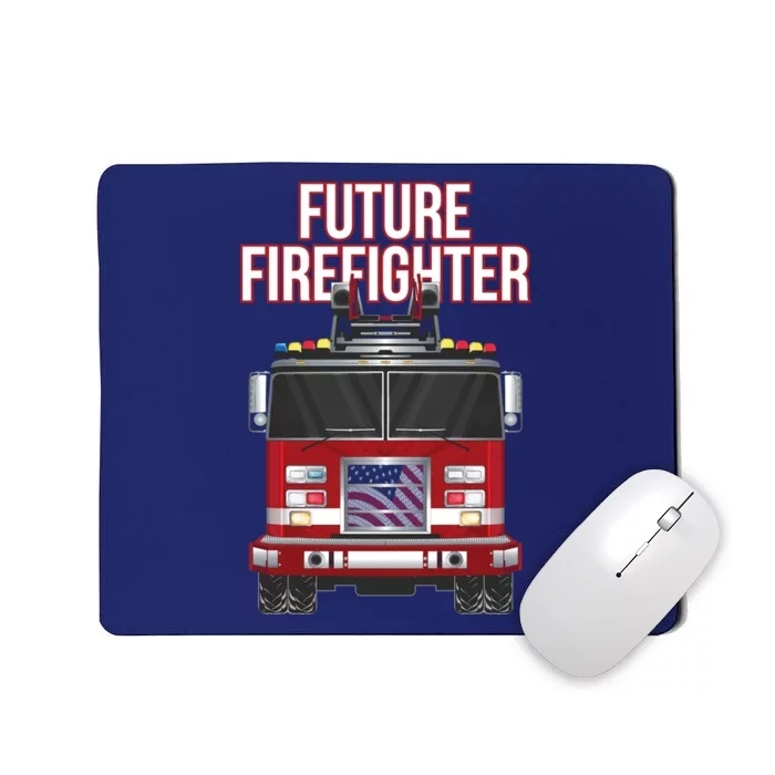 Future American Firefighter Boy Fire Department Truck Mousepad