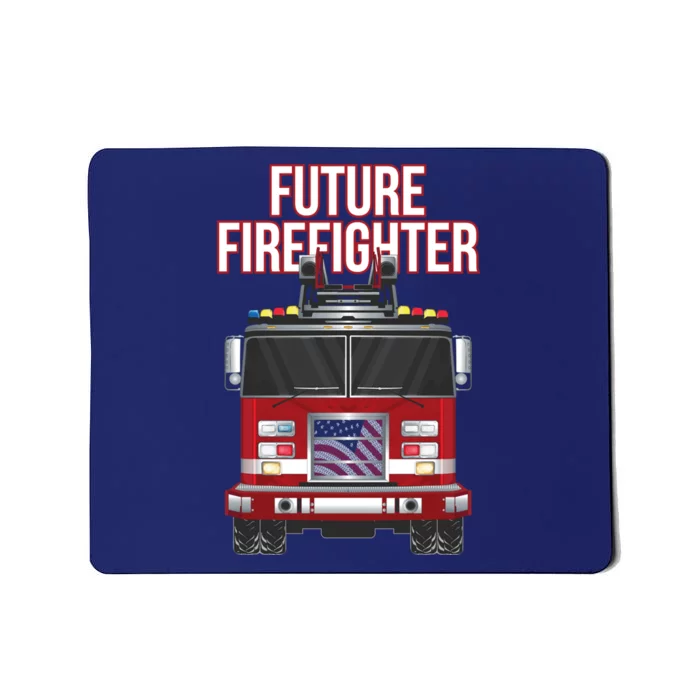 Future American Firefighter Boy Fire Department Truck Mousepad