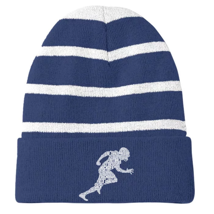 Football American Football Boy Striped Beanie with Solid Band