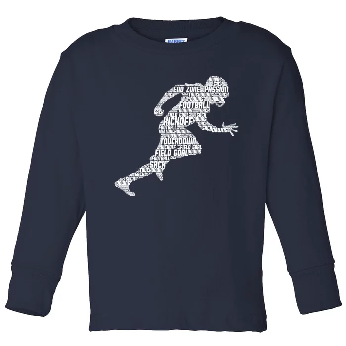 Football American Football Boy Toddler Long Sleeve Shirt