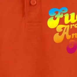 Fuck Around Find Out Funny Colorful Dry Zone Grid Performance Polo