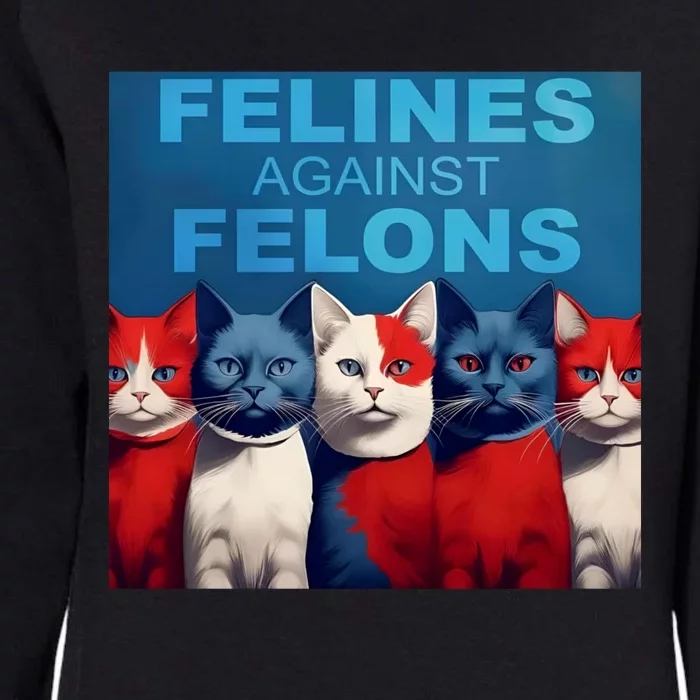 Felines Against Felons Womens California Wash Sweatshirt