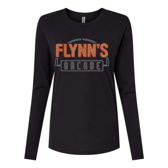 FLYNN'S ARCADE Womens Cotton Relaxed Long Sleeve T-Shirt