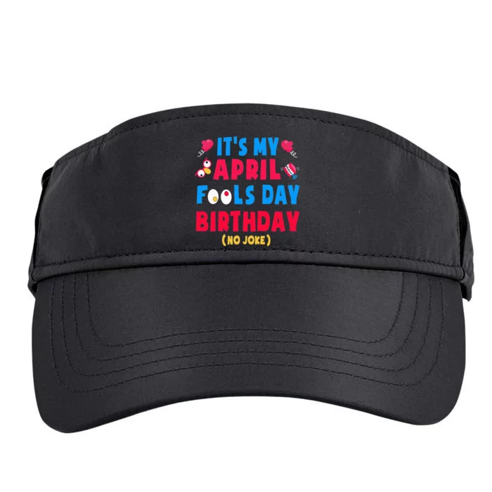 Funny April Fool's Day Birthday Born on April 1st joke Adult Drive Performance Visor