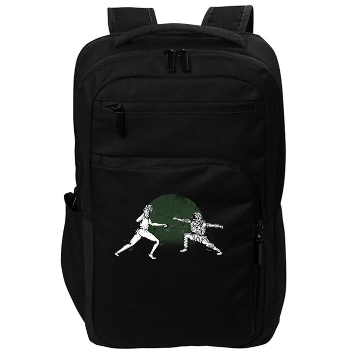 Fencing Astronaut Funny Graphic And Cool Gift Impact Tech Backpack