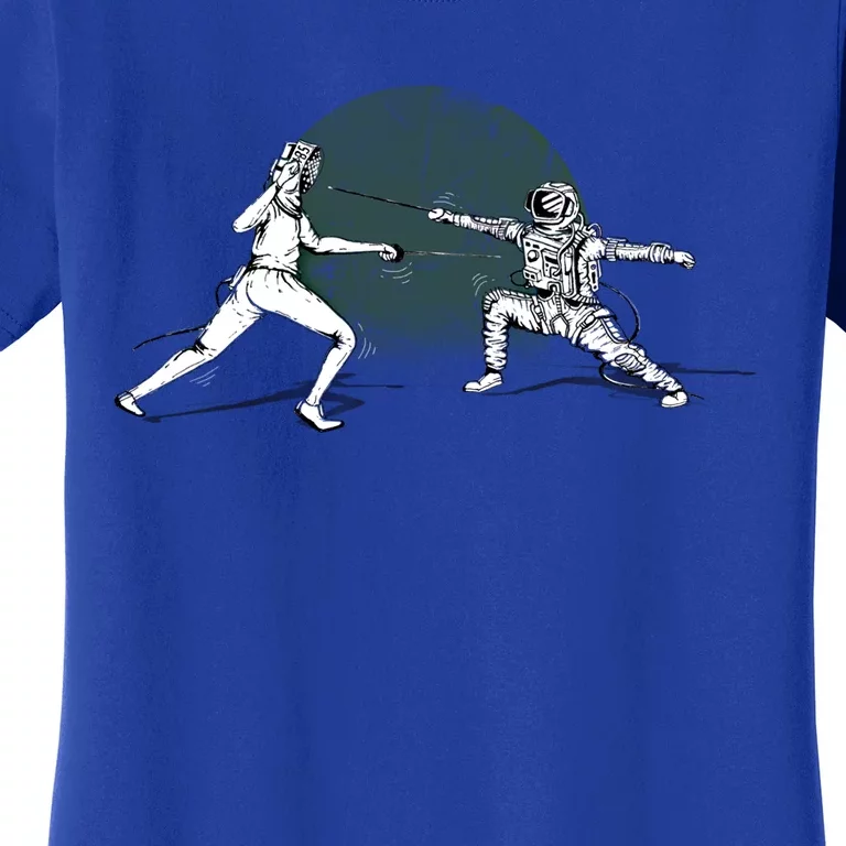 Fencing Astronaut Funny Graphic And Cool Gift Women's T-Shirt