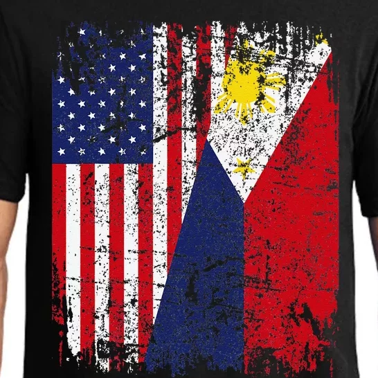 Filipino American Flag Usa Philippines Flag Pajama Set