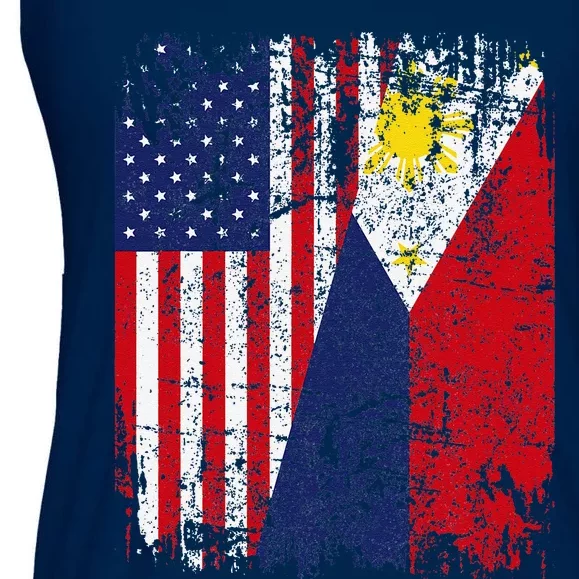 Filipino American Flag Usa Philippines Flag Ladies Essential Flowy Tank