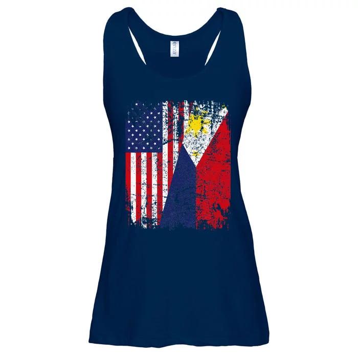 Filipino American Flag Usa Philippines Flag Ladies Essential Flowy Tank