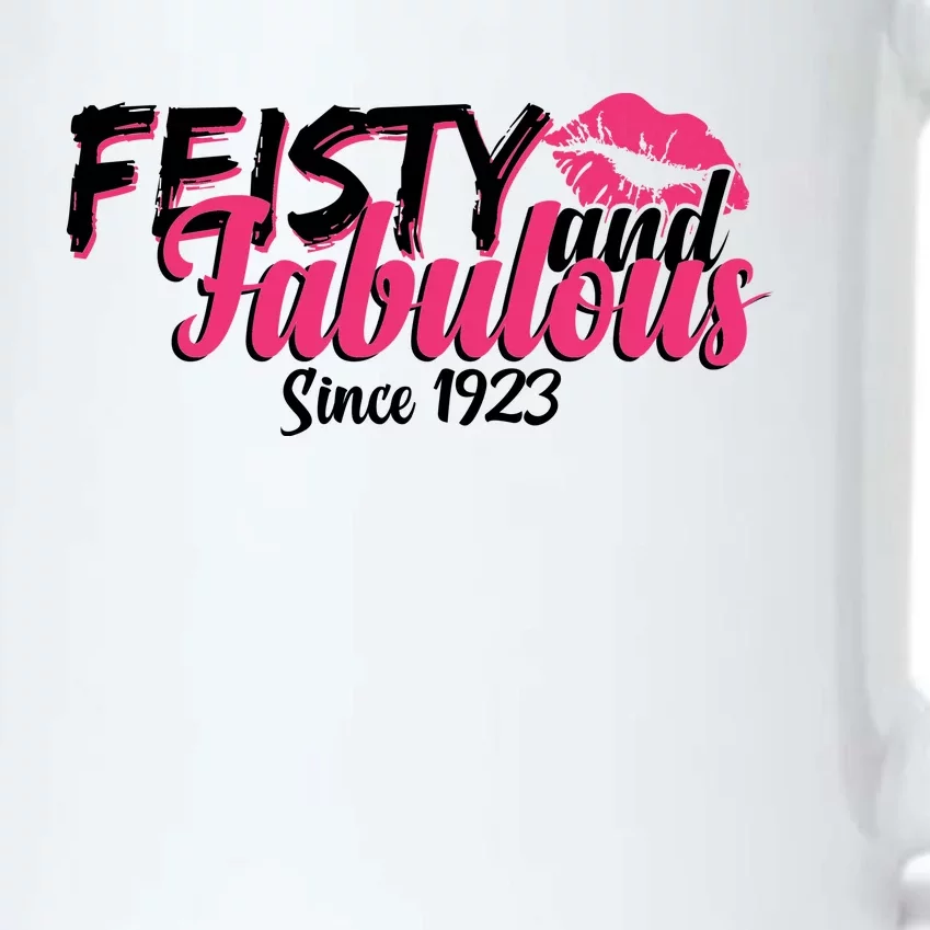 Feisty And Fabulous Since 1923 100th Birthday Black Color Changing Mug