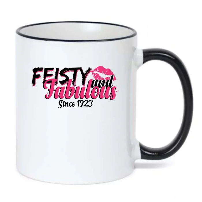 Feisty And Fabulous Since 1923 100th Birthday Black Color Changing Mug