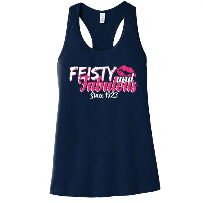 Feisty And Fabulous Since 1923 100th Birthday Women's Racerback Tank