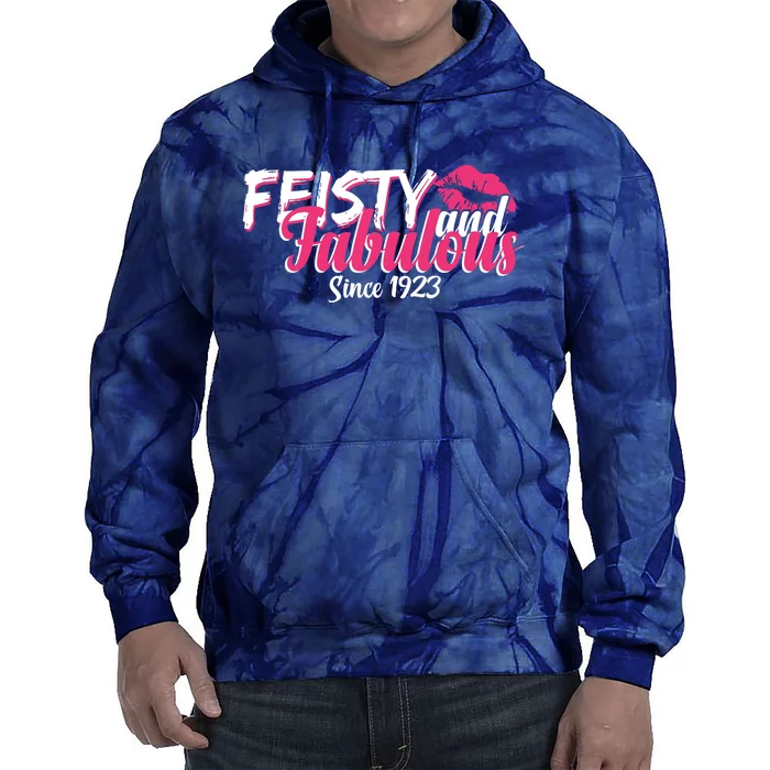 Feisty And Fabulous Since 1923 100th Birthday Tie Dye Hoodie