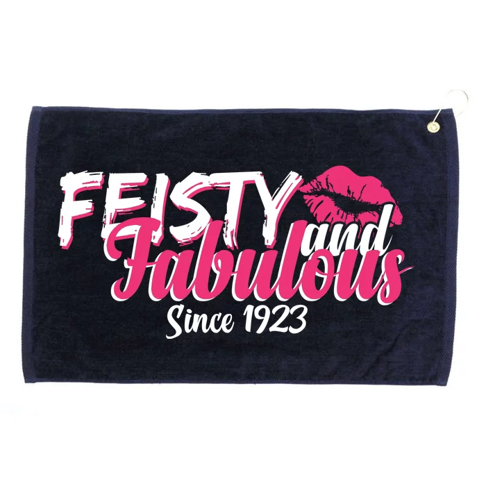 Feisty And Fabulous Since 1923 100th Birthday Grommeted Golf Towel