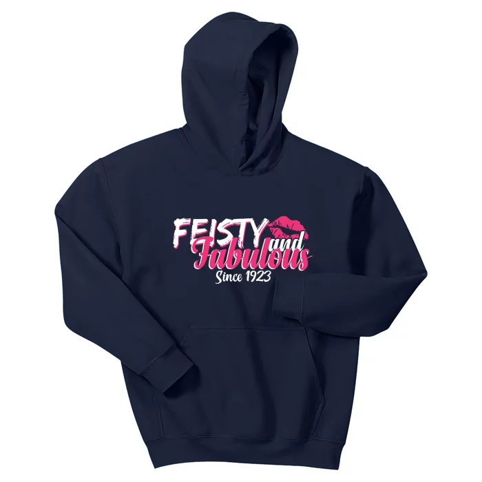 Feisty And Fabulous Since 1923 100th Birthday Kids Hoodie