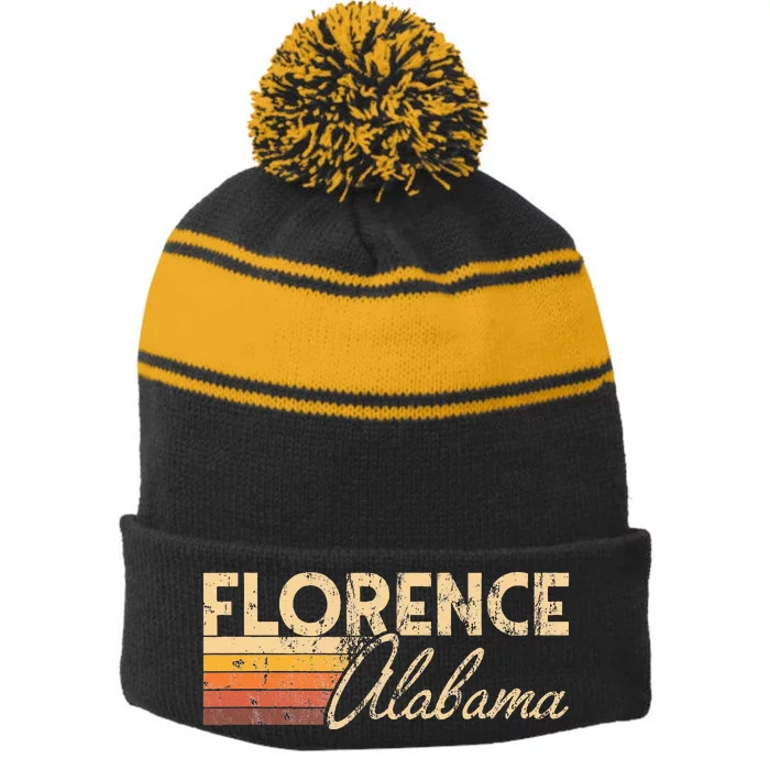 Florence Alabama Stripe Pom Pom Beanie