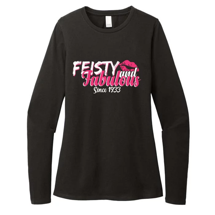 Feisty And Fabulous Since 1933 90th Birthday Womens CVC Long Sleeve Shirt