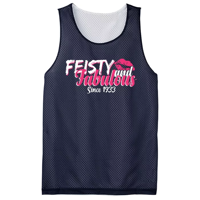 Feisty And Fabulous Since 1933 90th Birthday Mesh Reversible Basketball Jersey Tank