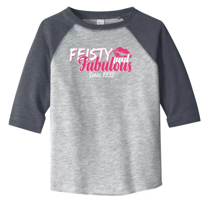 Feisty And Fabulous Since 1933 90th Birthday Toddler Fine Jersey T-Shirt