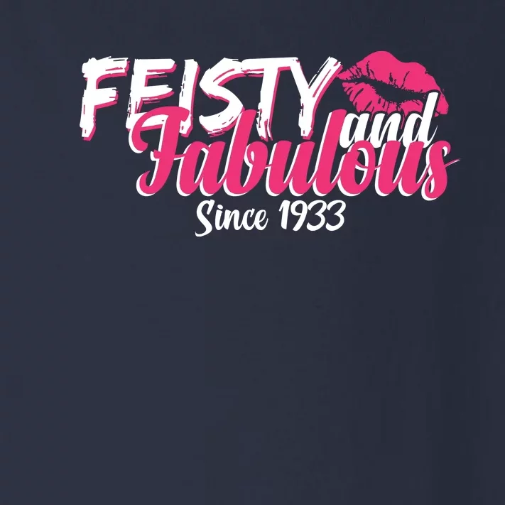 Feisty And Fabulous Since 1933 90th Birthday Toddler Long Sleeve Shirt