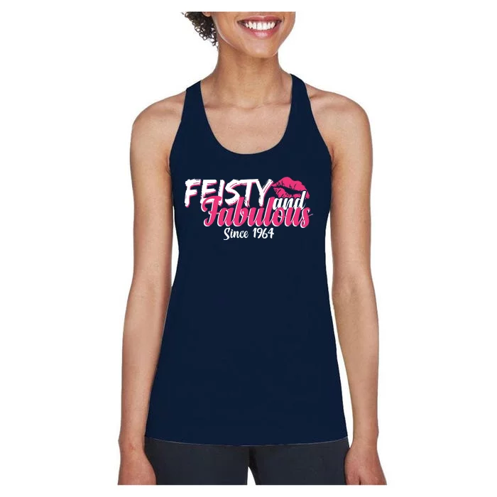 Feisty And Fabulous Since 1964 60th Birthday Women's Racerback Tank