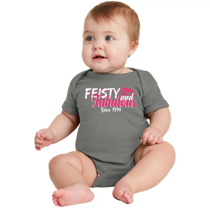 Feisty And Fabulous Since 1974 50th Birthday Baby Bodysuit