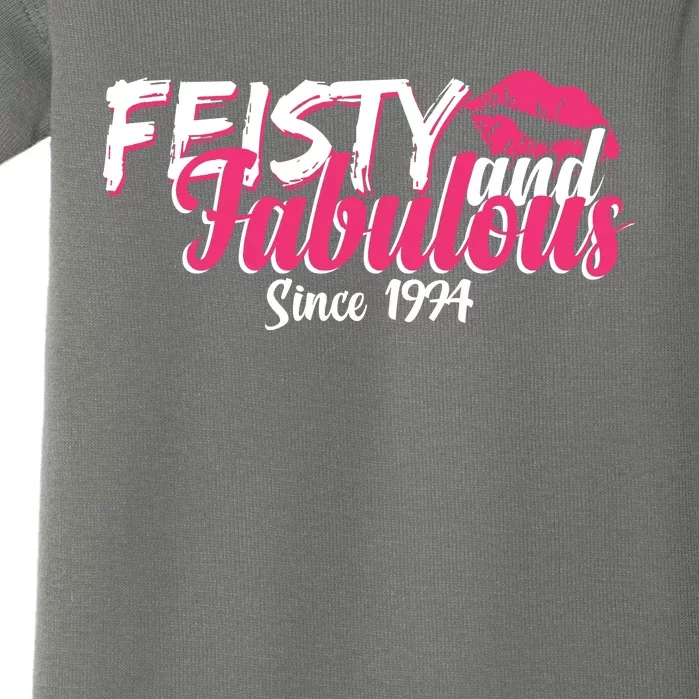 Feisty And Fabulous Since 1974 50th Birthday Baby Bodysuit