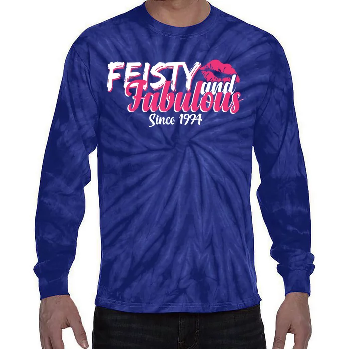 Feisty And Fabulous Since 1974 50th Birthday Tie-Dye Long Sleeve Shirt