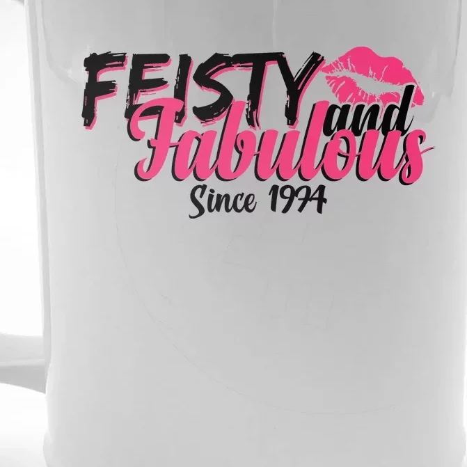 Feisty And Fabulous Since 1974 50th Birthday Front & Back Beer Stein