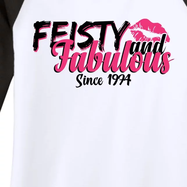 Feisty And Fabulous Since 1974 50th Birthday Women's Tri-Blend 3/4-Sleeve Raglan Shirt