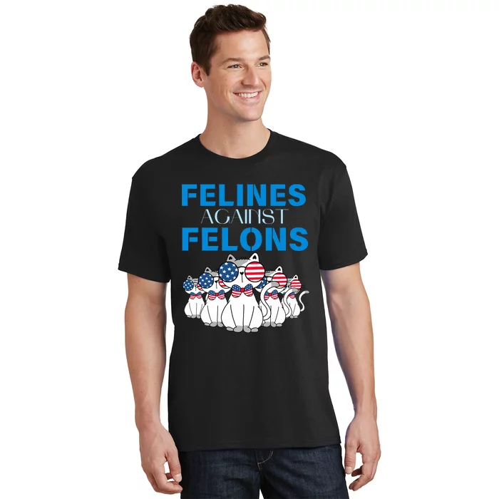 Felines Against Felons Donald Trump 2024 Cat T-Shirt