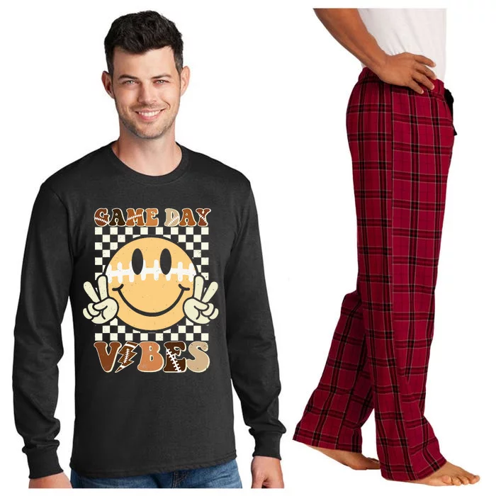 Face American Football Game Day Vibes Sport Long Sleeve Pajama Set