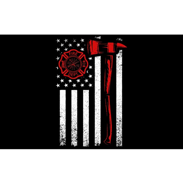 Fireman American Flag Graphics Firefighter Bumper Sticker