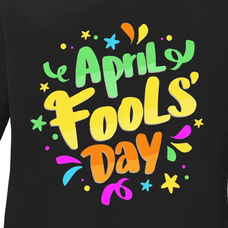 Funny April Fools' Day Pranks Kit 1st April Jokes Ladies Long Sleeve Shirt