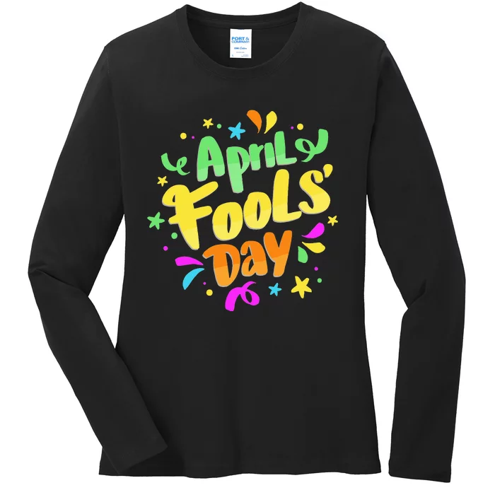 Funny April Fools' Day Pranks Kit 1st April Jokes Ladies Long Sleeve Shirt