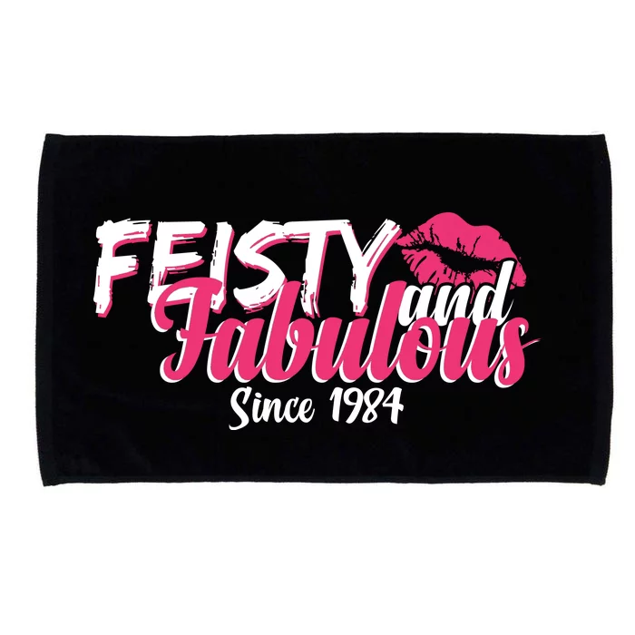 Feisty And Fabulous Since 1984 40th Birthday Microfiber Hand Towel