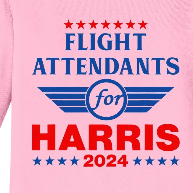 Flight Attendants For Kamala Harris 2024 Baby Long Sleeve Bodysuit