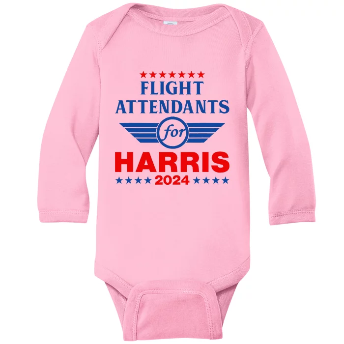 Flight Attendants For Kamala Harris 2024 Baby Long Sleeve Bodysuit