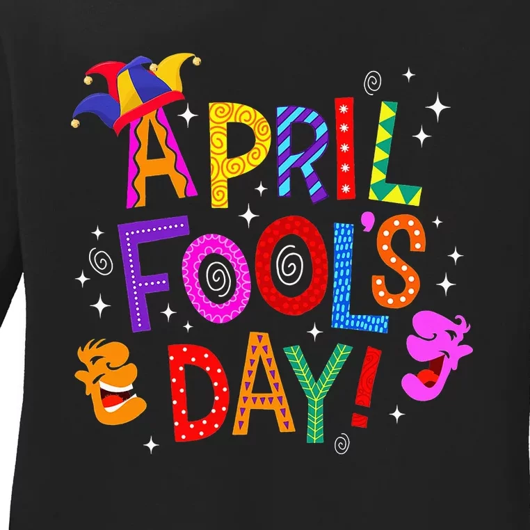 Funny April Fools Day Pranks Kit 1st April Jokes Ladies Long Sleeve Shirt