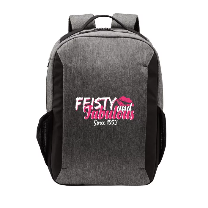 Feisty And Fabulous Since 1953 70th Birthday Vector Backpack