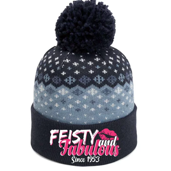 Feisty And Fabulous Since 1953 70th Birthday The Baniff Cuffed Pom Beanie