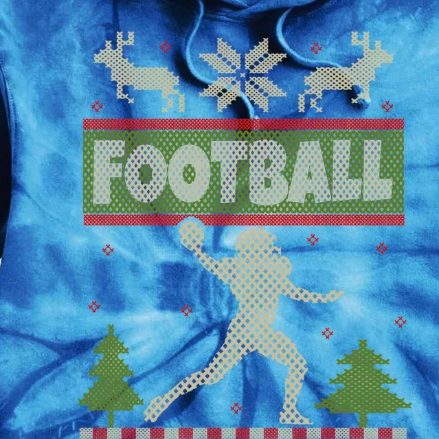 Funny American Football Ugly Christmas Ugly Xmas Cute Gift Tie Dye Hoodie