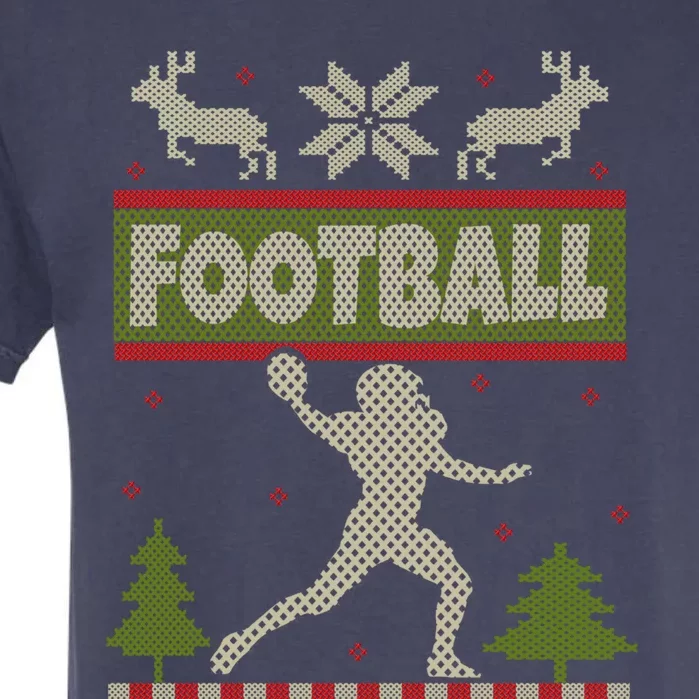 Funny American Football Ugly Christmas Ugly Xmas Cute Gift Garment-Dyed Heavyweight T-Shirt