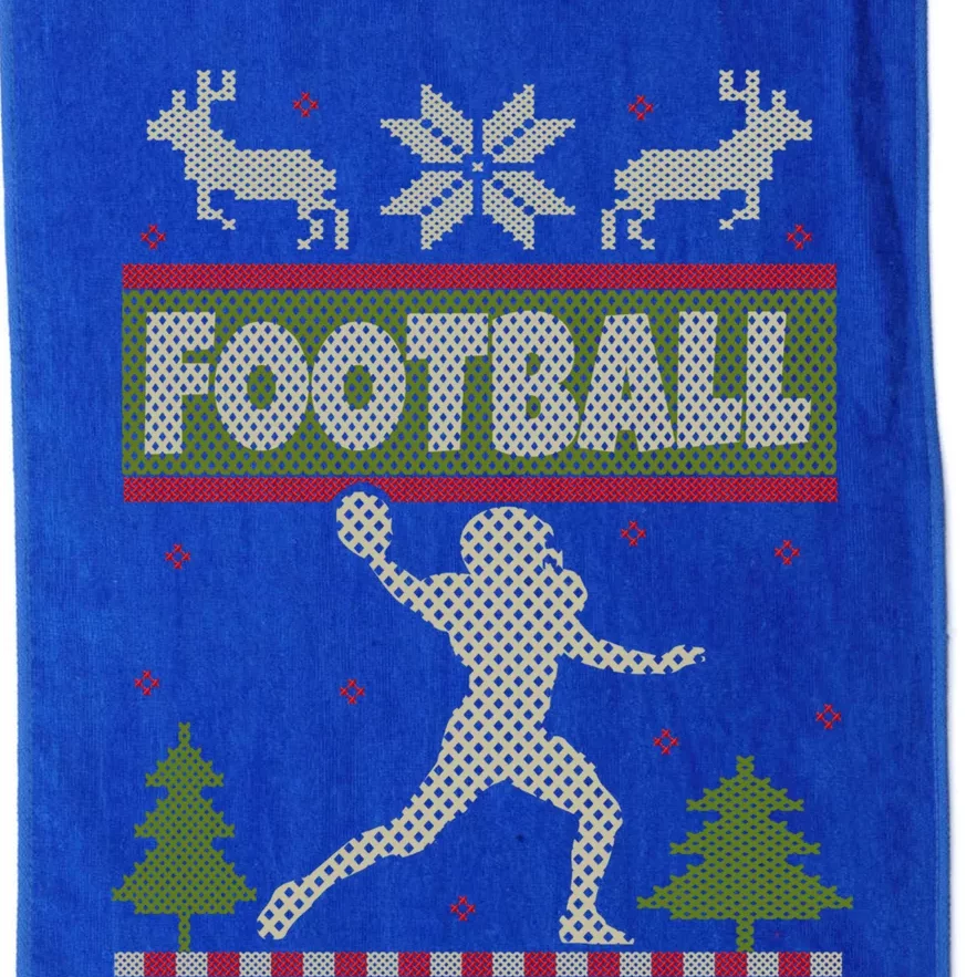 Funny American Football Ugly Christmas Ugly Xmas Cute Gift Platinum Collection Golf Towel