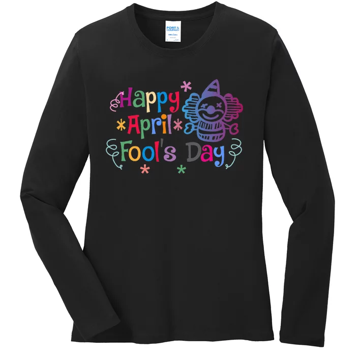 Funny April Fool's Day Pranks Ladies Long Sleeve Shirt